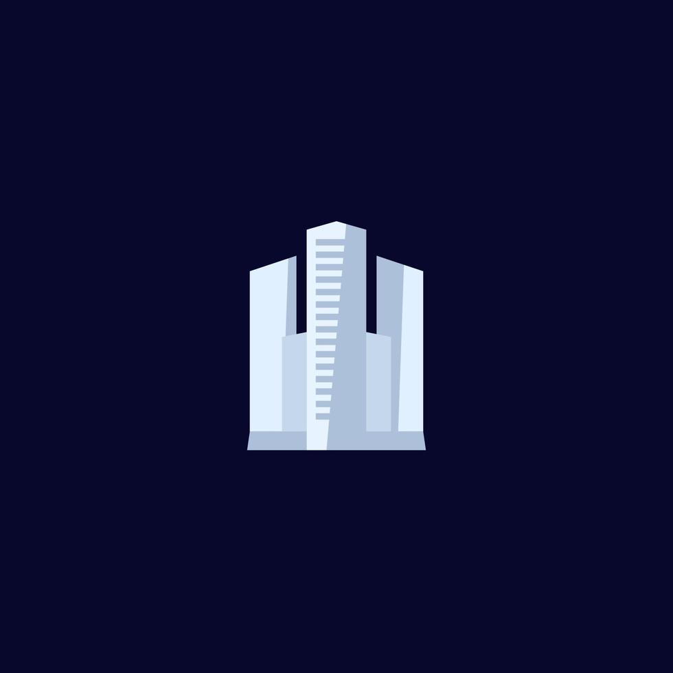 logo immobilier avec des gratte-ciel, vector.eps vecteur