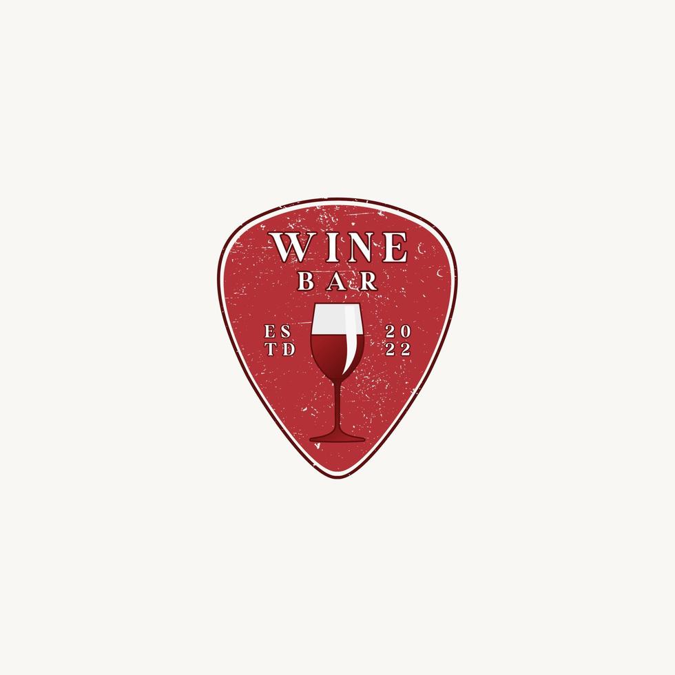 la musique bar ancien logo conception combinaison choisir et du vin verre vecteur