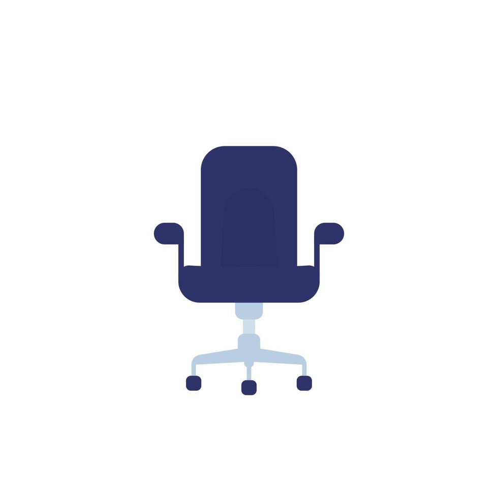 icône plate de vecteur de chaise de bureau isolé sur white.eps