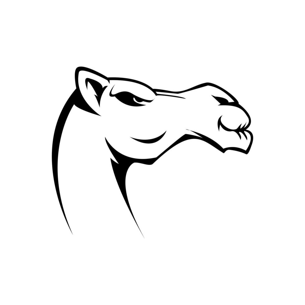 chameau tête symbole illustration conception vecteur