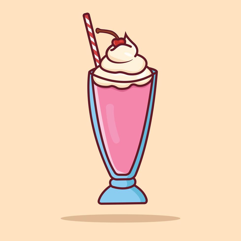 gratuit vecteur icône Milk-shake dessin animé illustration