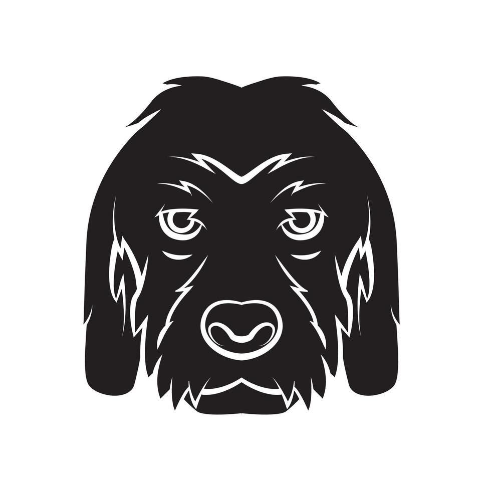 chien visage noir vecteur illustration