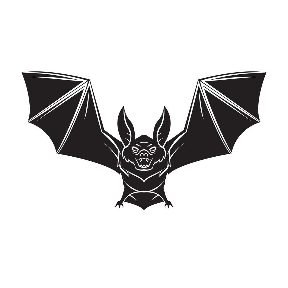 en volant chauve souris noir vecteur illustration