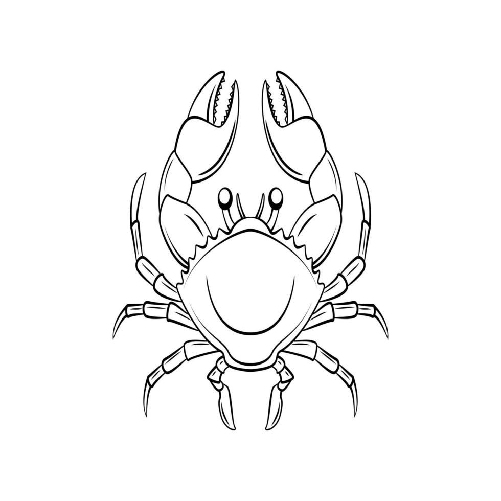 Crabe animal symbole illustration conception vecteur
