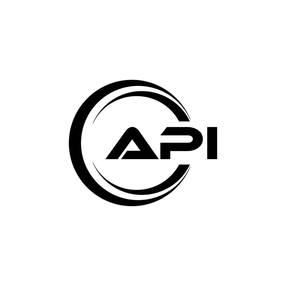 api lettre logo conception dans illustration. vecteur logo, calligraphie dessins pour logo, affiche, invitation, etc.