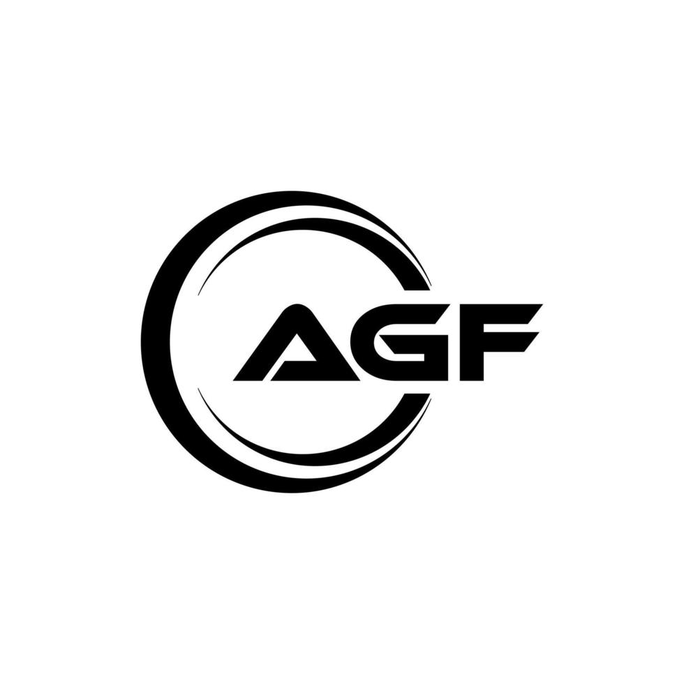 agf lettre logo conception dans illustration. vecteur logo, calligraphie dessins pour logo, affiche, invitation, etc.