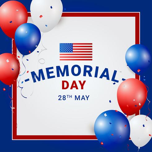 Modèle de Memorial Day Template vecteur