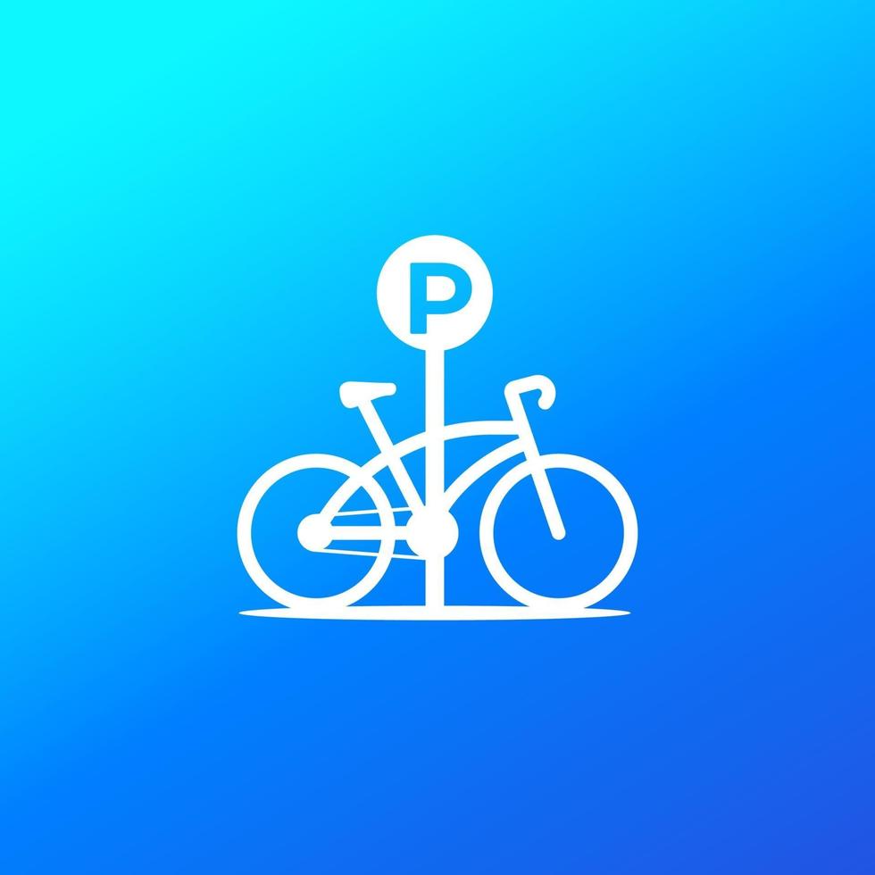 icône de place de parking vélo, vector.eps vecteur