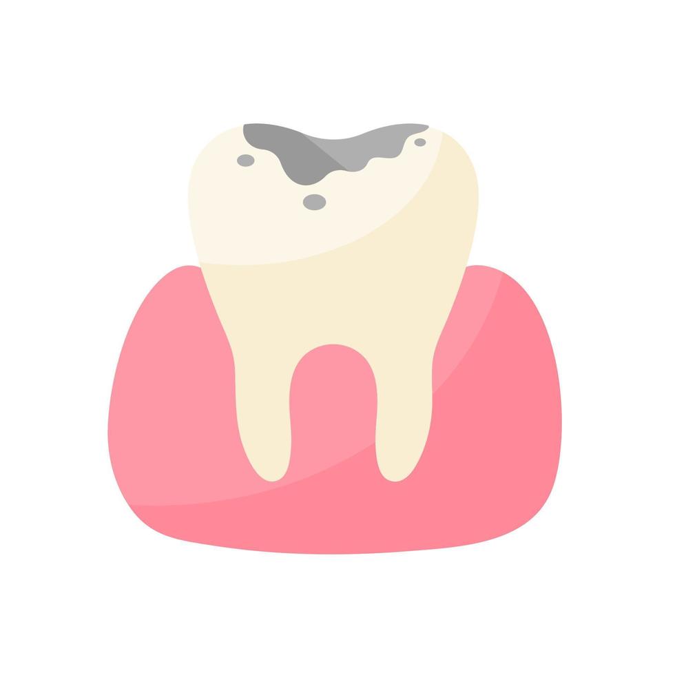 dentaire santé se soucier résoudre le problème de dent pourriture et gonflé les gencives dans le bouche. vecteur