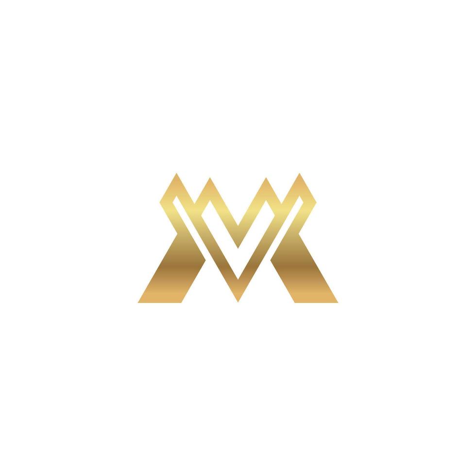 m d'or logo ré marque, symbole, conception, graphique, minimaliste.logo vecteur