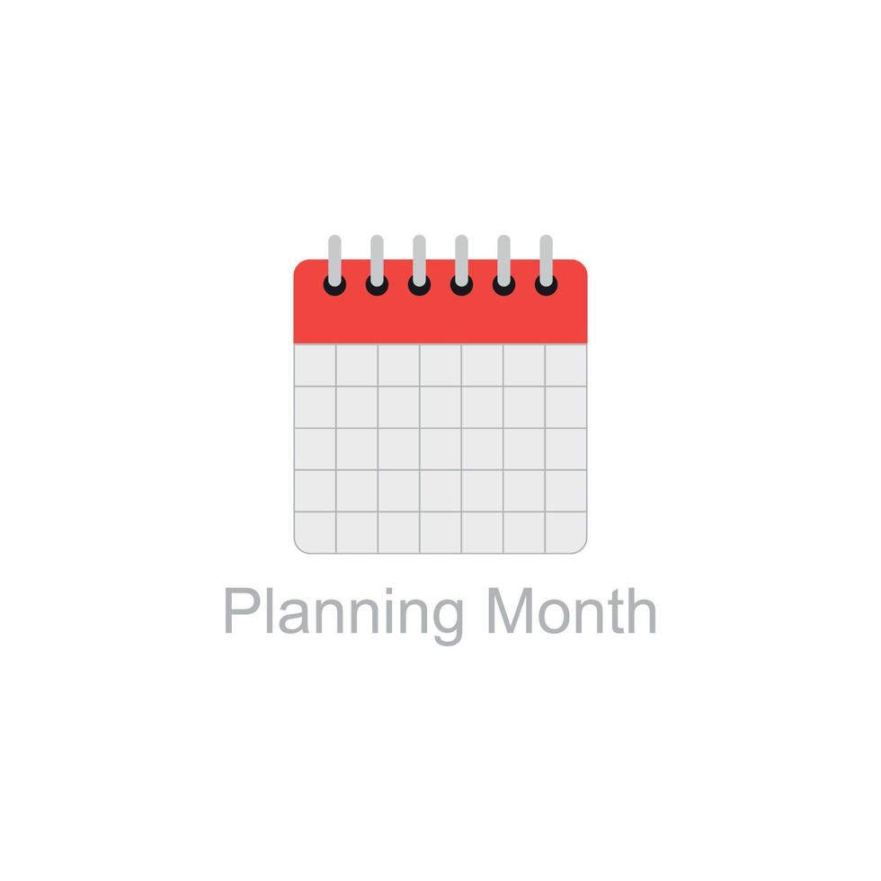 Planification mois a1 logo concept, l'image de marque, Créatif Facile icône vecteur
