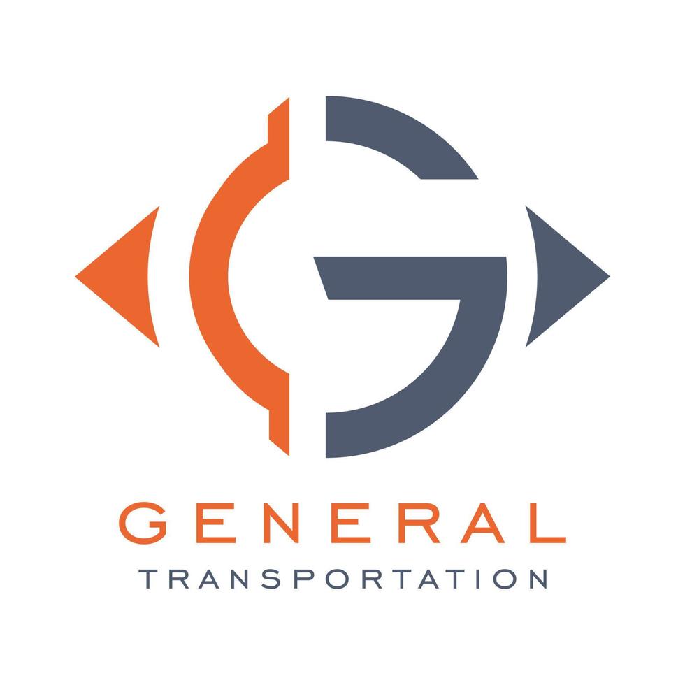 transportgénéral marque, symbole, conception, graphique, minimaliste.logo vecteur