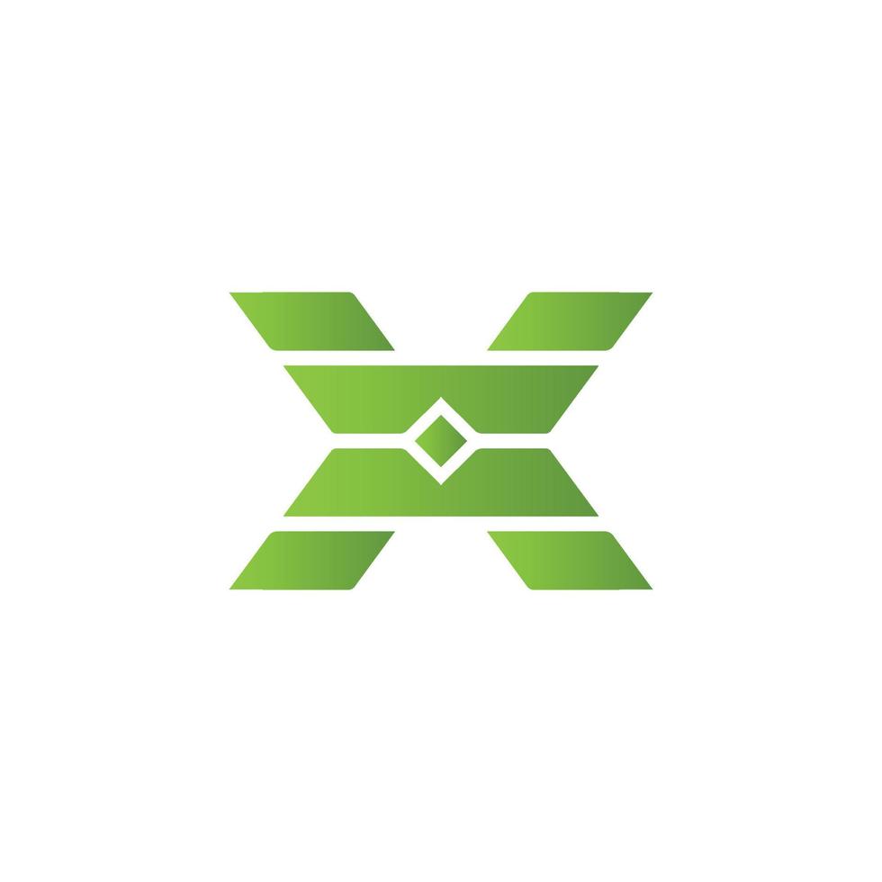 lettre X vert moderne logo, X logo modèle vecteur moderne entreprise, abstrait lettre logo