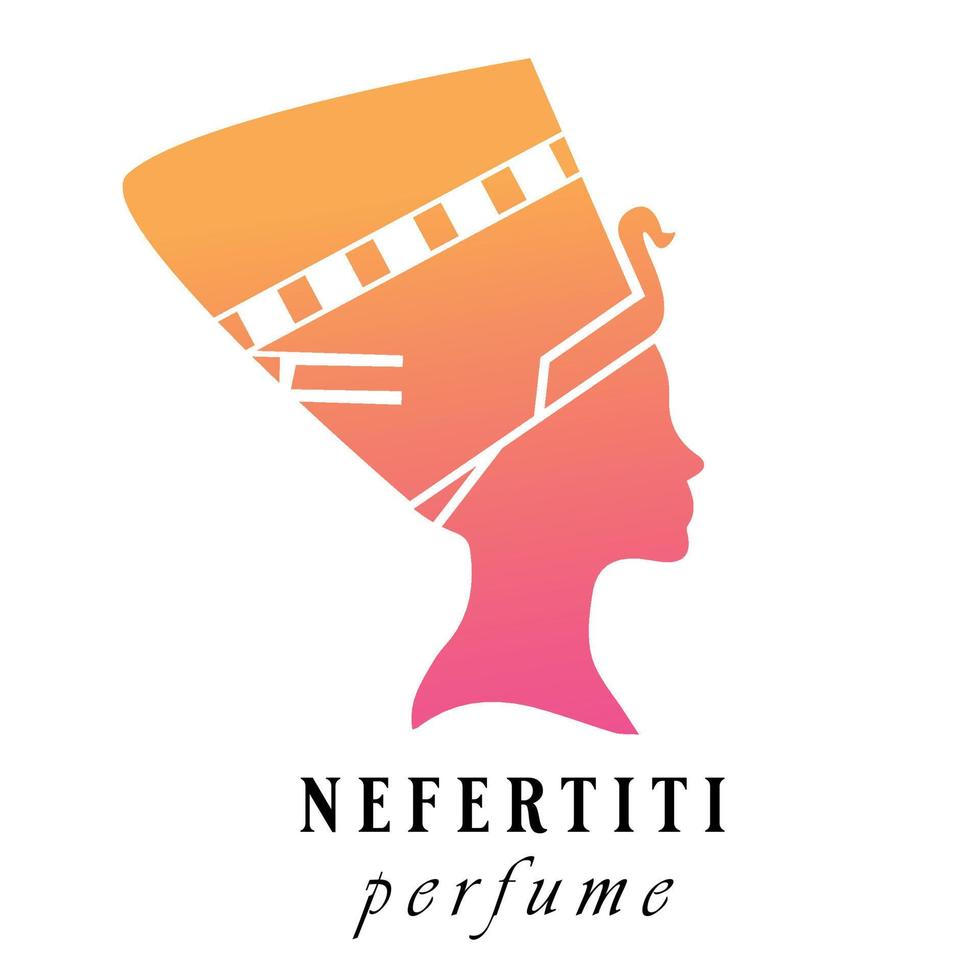 Néfertiti parfum marque, symbole, conception, graphique, minimaliste.logo vecteur