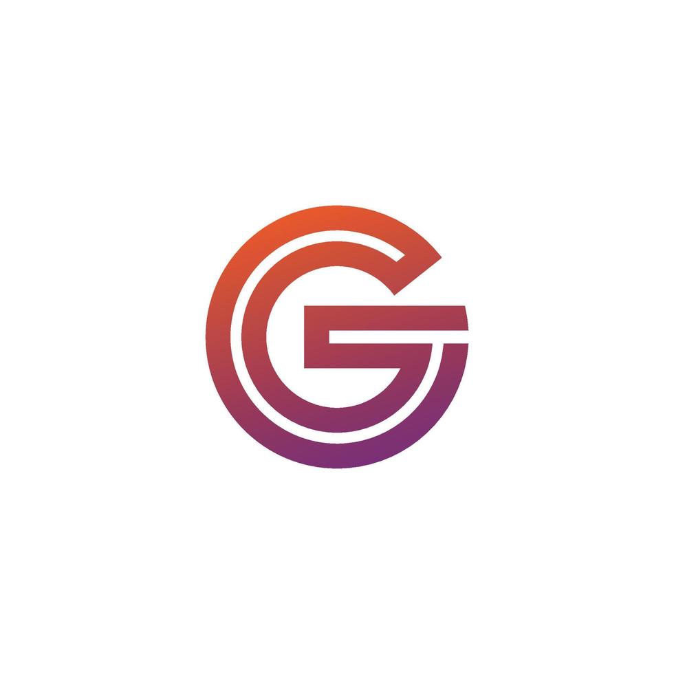 g logo une marque, symbole, conception, graphique, minimaliste.logo vecteur