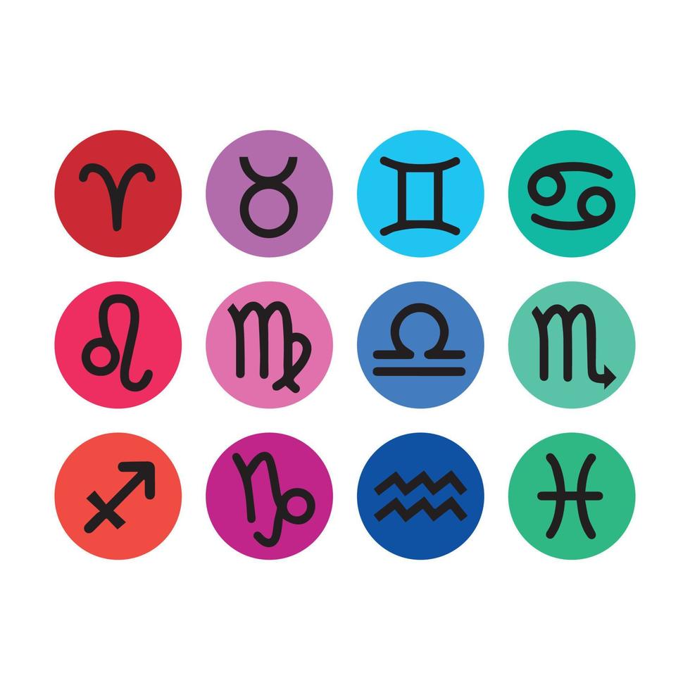 zodiaque icône marque, symbole, conception, graphique, minimaliste.logo vecteur