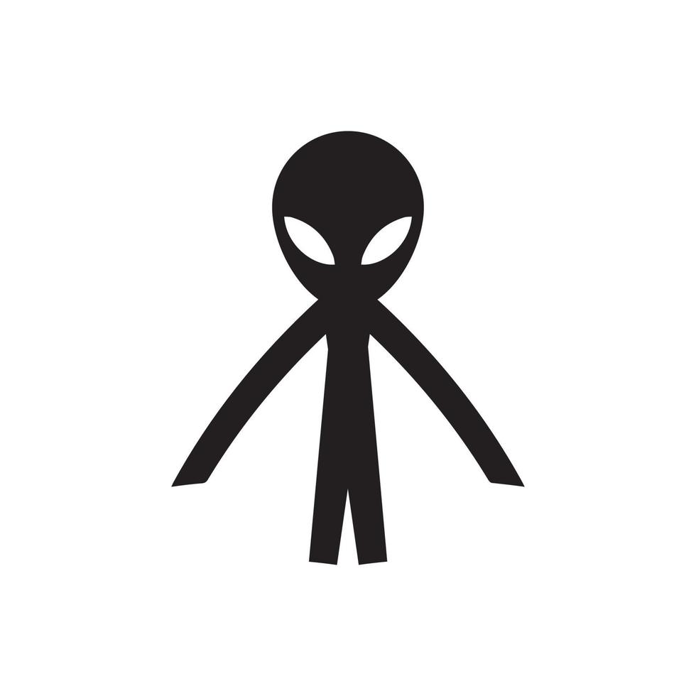 extraterrestre logo icône, créature, visage de inconnue entité vecteur