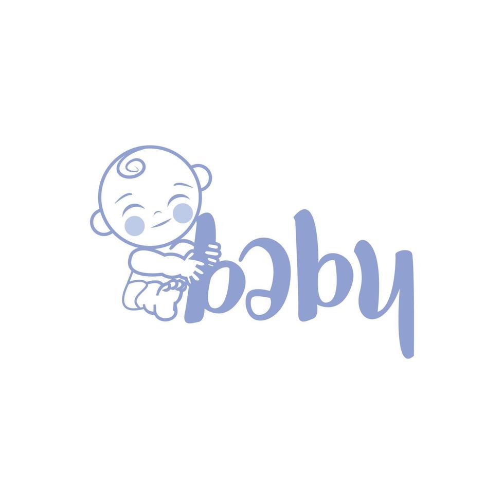 bébé logo logo marque, symbole, conception, graphique, minimaliste.logo vecteur
