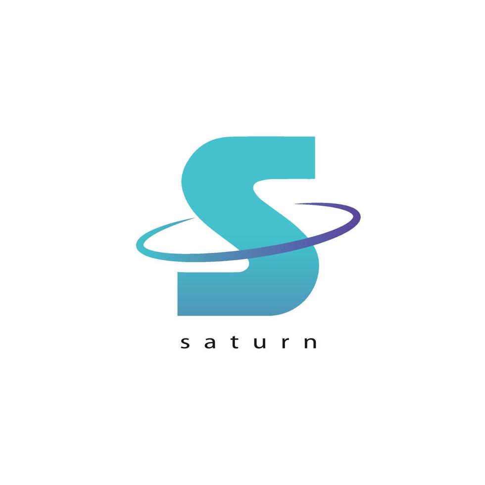 s Saturne logo marque, symbole, conception, graphique, minimaliste.logo vecteur