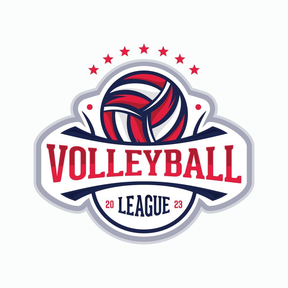 volley-ball ligue vecteur logo emblème conception pour sport équipe