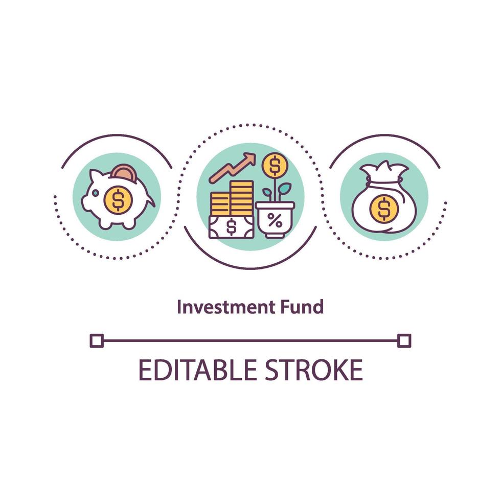 icône de concept de fonds d & # 39; investissement vecteur