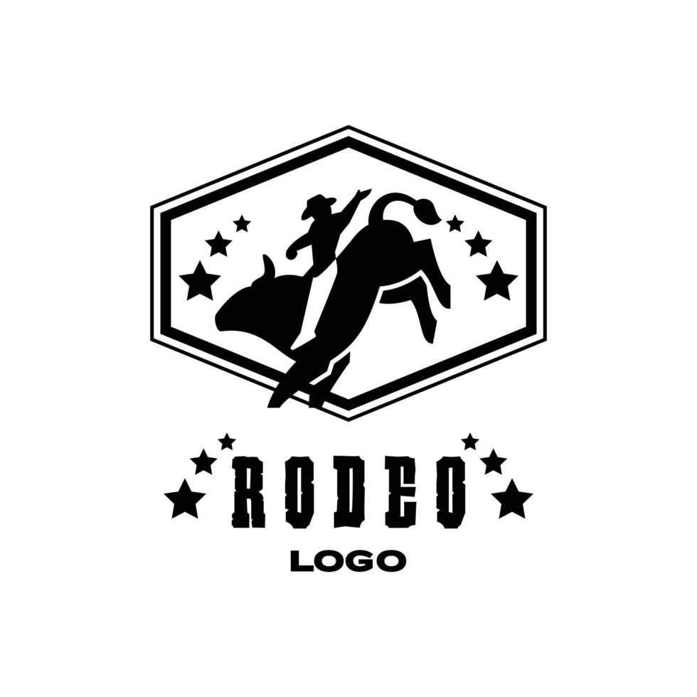 rodeo cow-boy sauvage Ouest vecteur