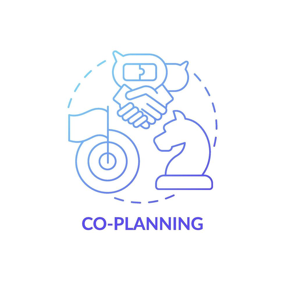 icône de concept de co-planification vecteur