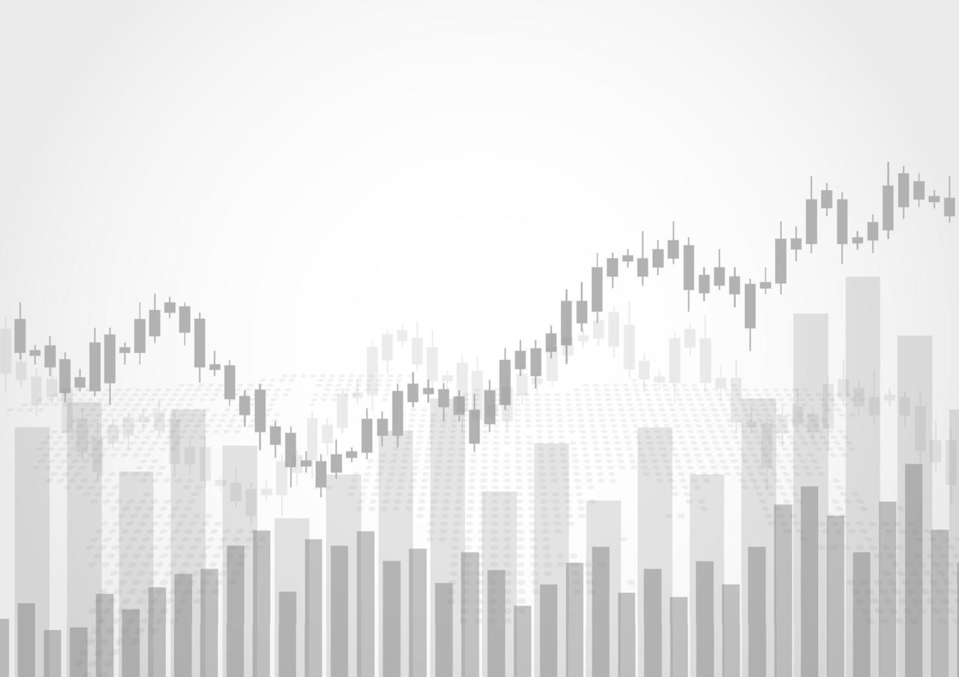 graphique graphique de bâton de bougie d'affaires de négociation d'investissement boursier sur la conception de fond blanc. point haussier, tendance du graphique. illustration vectorielle vecteur