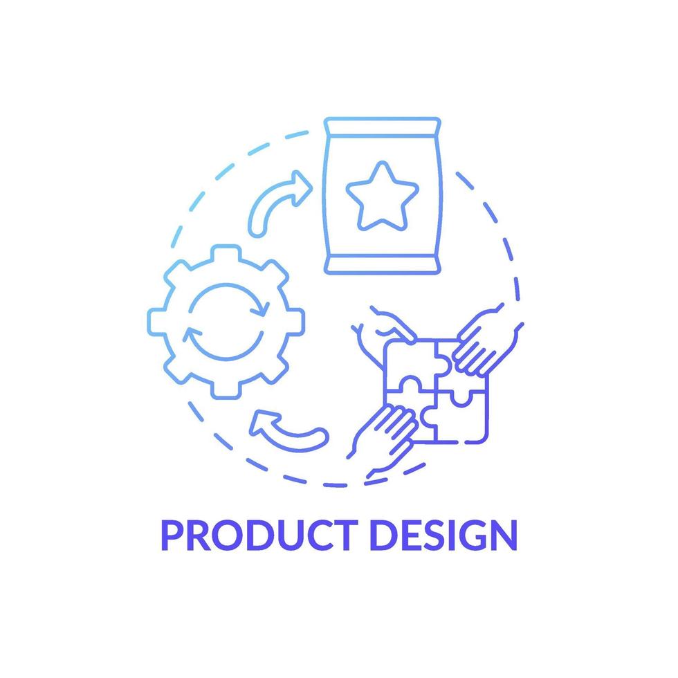 icône de concept de design de produit vecteur