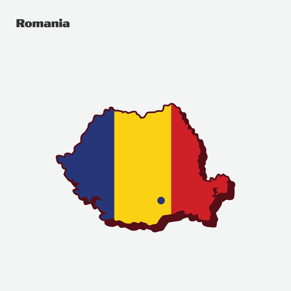 Roumanie nation drapeau carte infographie vecteur