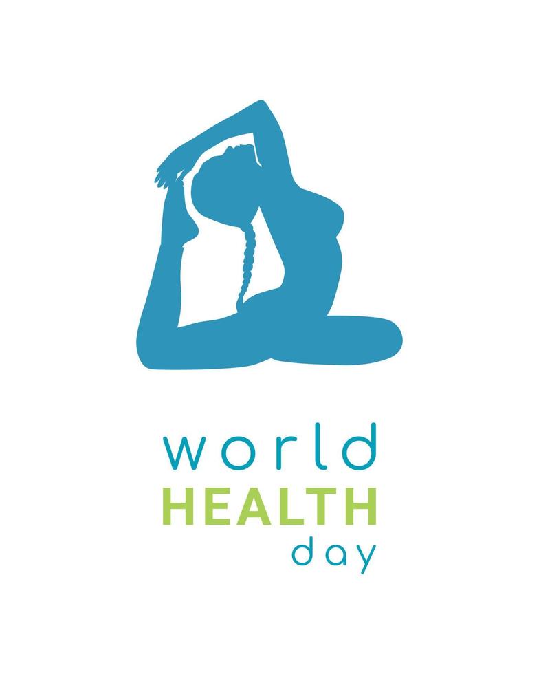 monde santé journée illustration concept, femme yoga. vecteur