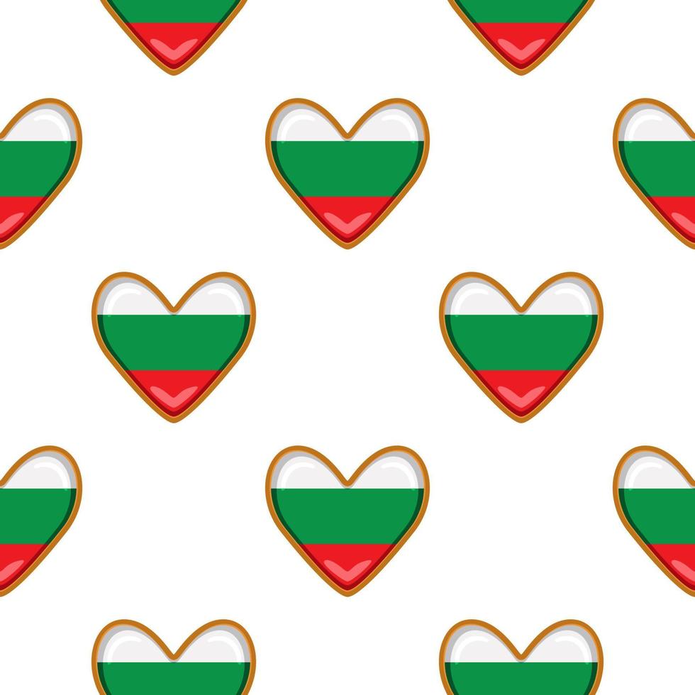 modèle biscuit avec drapeau pays Bulgarie dans savoureux biscuit vecteur