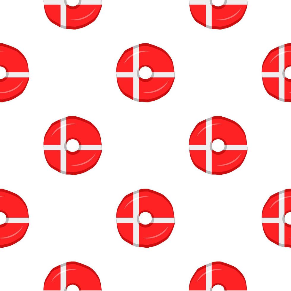 modèle biscuit avec drapeau pays Danemark dans savoureux biscuit vecteur