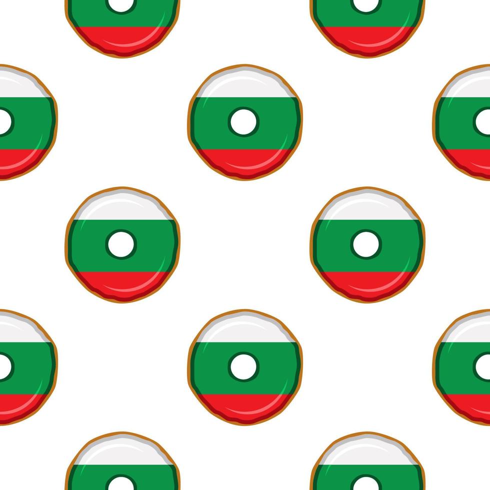 modèle biscuit avec drapeau pays Bulgarie dans savoureux biscuit vecteur