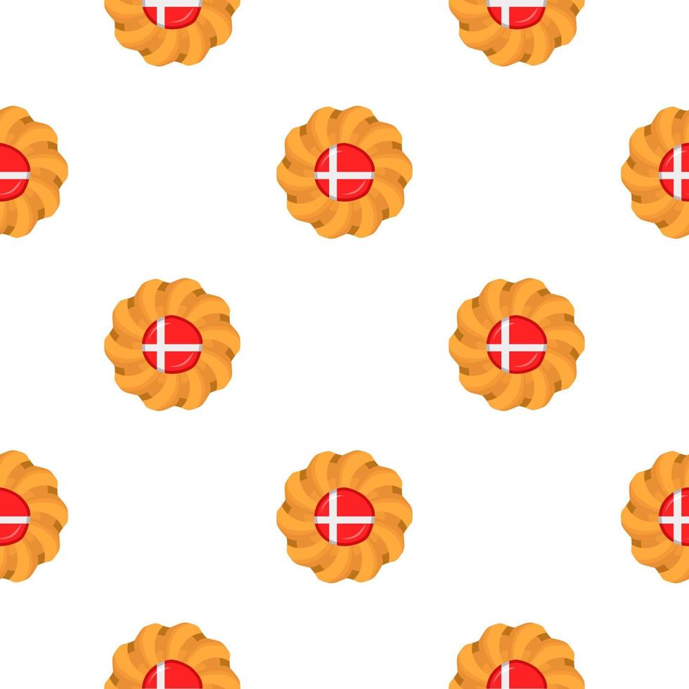 modèle biscuit avec drapeau pays Danemark dans savoureux biscuit vecteur