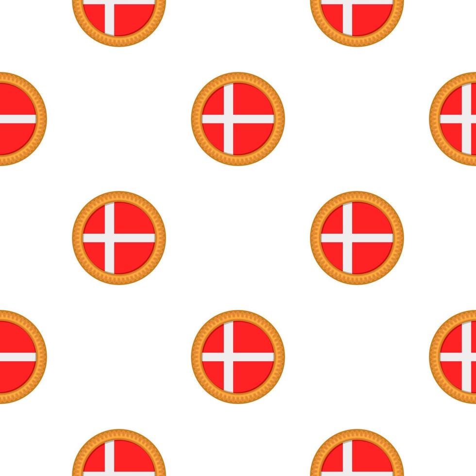 modèle biscuit avec drapeau pays Danemark dans savoureux biscuit vecteur