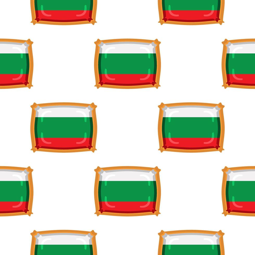 modèle biscuit avec drapeau pays Bulgarie dans savoureux biscuit vecteur