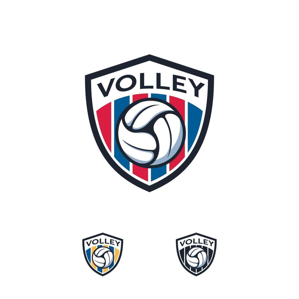 logo de sport de volley-ball conçoit un modèle de vecteur d'insigne, logo d'insigne de sport isolé professionnel
