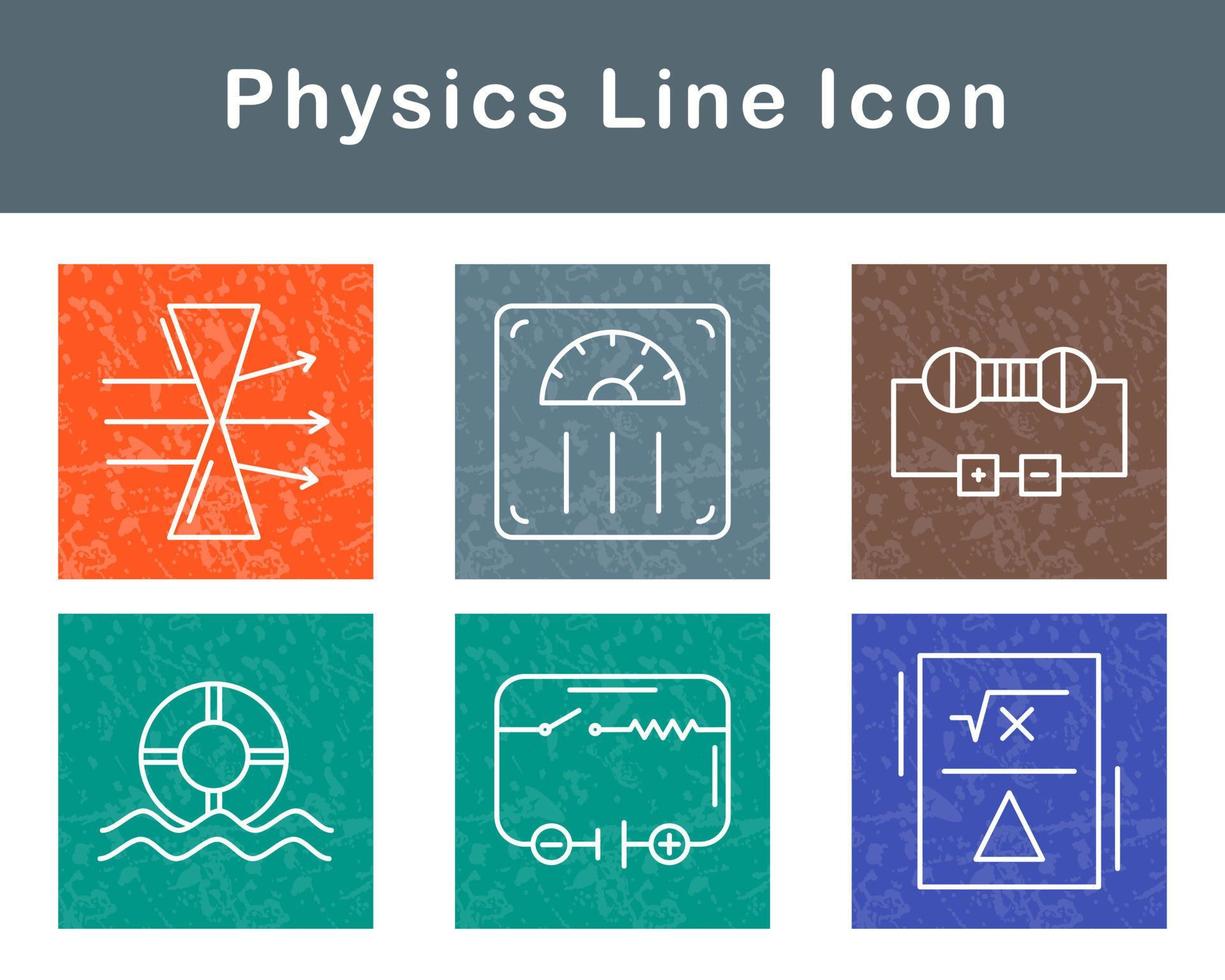 la physique vecteur icône ensemble