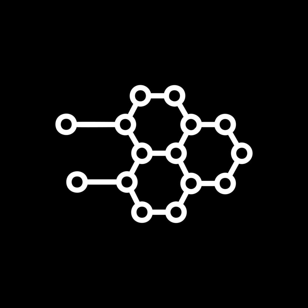 conception d'icône de vecteur de structure moléculaire