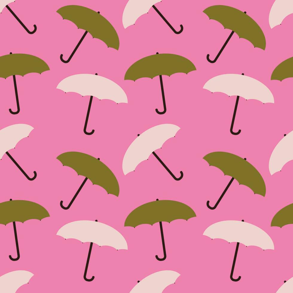 sans couture modèle avec mignonne parapluie dans plat style. pluvieux temps. vecteur