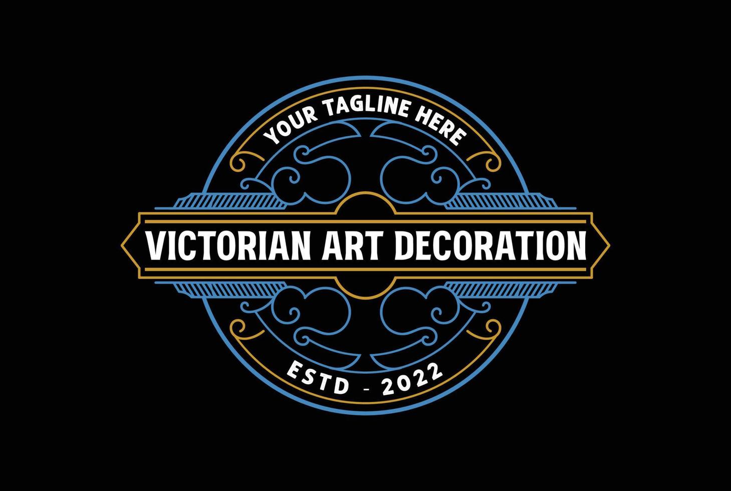 ancien rétro art déco ornement frontière Cadre Royal badge emblème timbre étiquette logo conception vecteur