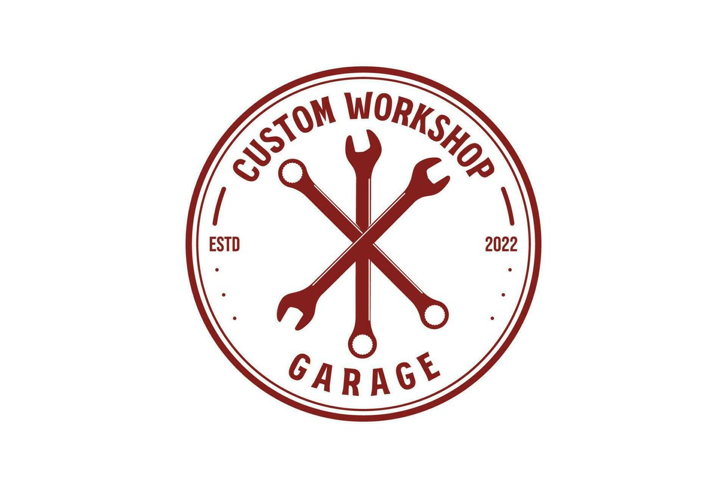 ancien rétro franchi clé badge emblème pour Douane garage atelier un service logo vecteur