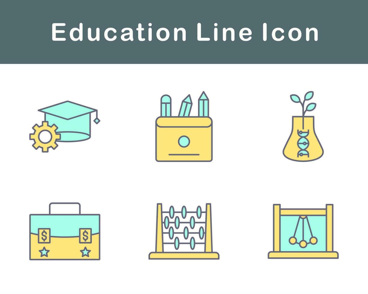 jeu d'icônes vectorielles de l'éducation vecteur