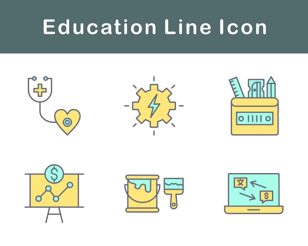 jeu d'icônes vectorielles de l'éducation vecteur