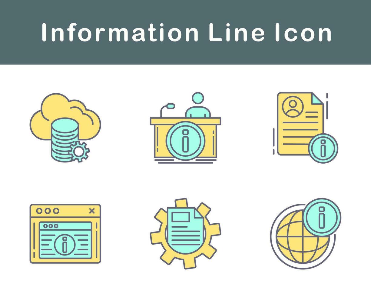 information vecteur icône ensemble