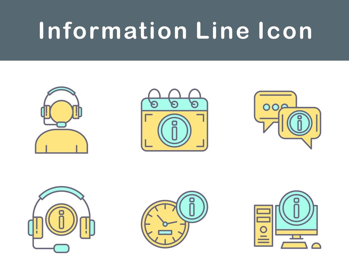 information vecteur icône ensemble