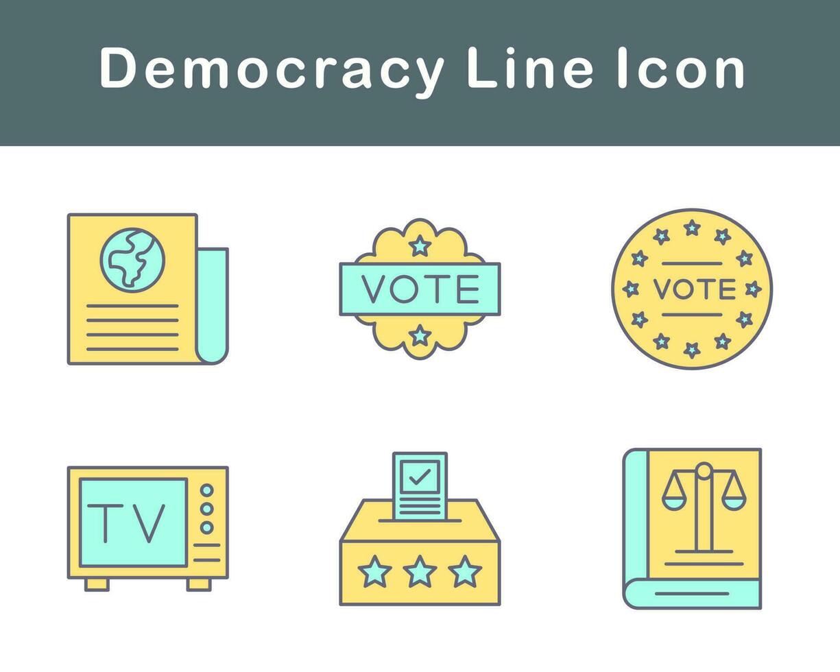 la démocratie vecteur icône ensemble