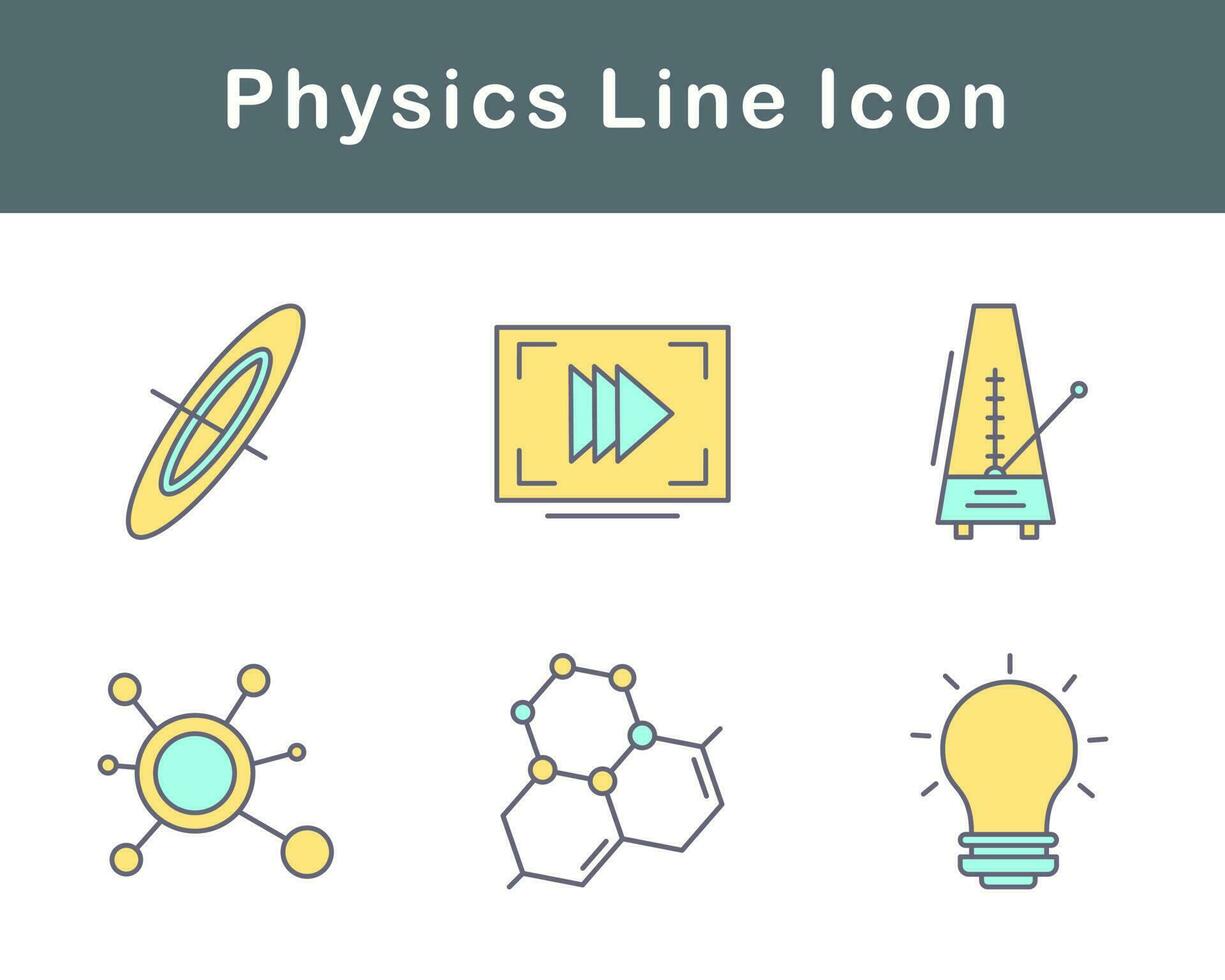 la physique vecteur icône ensemble