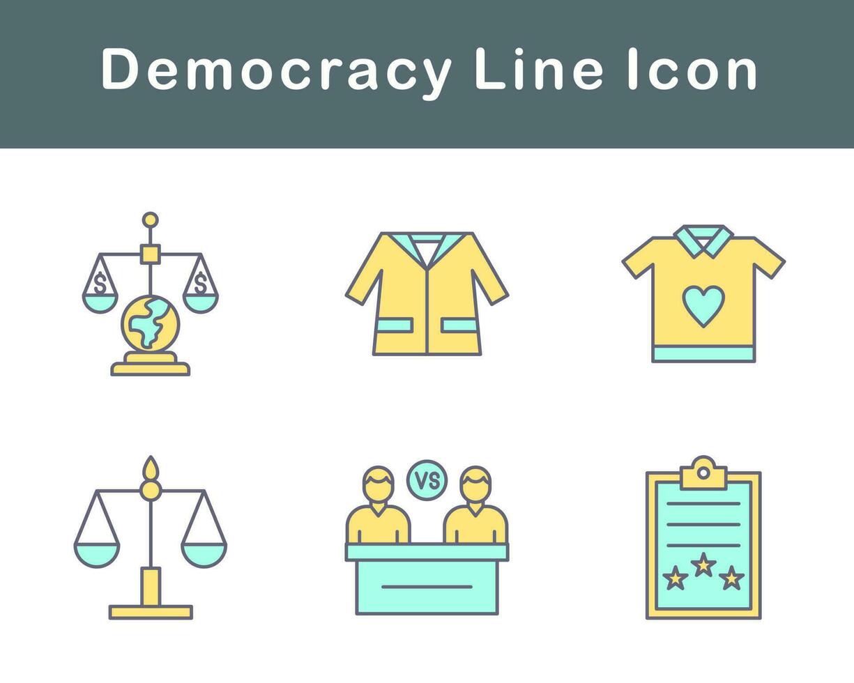 la démocratie vecteur icône ensemble